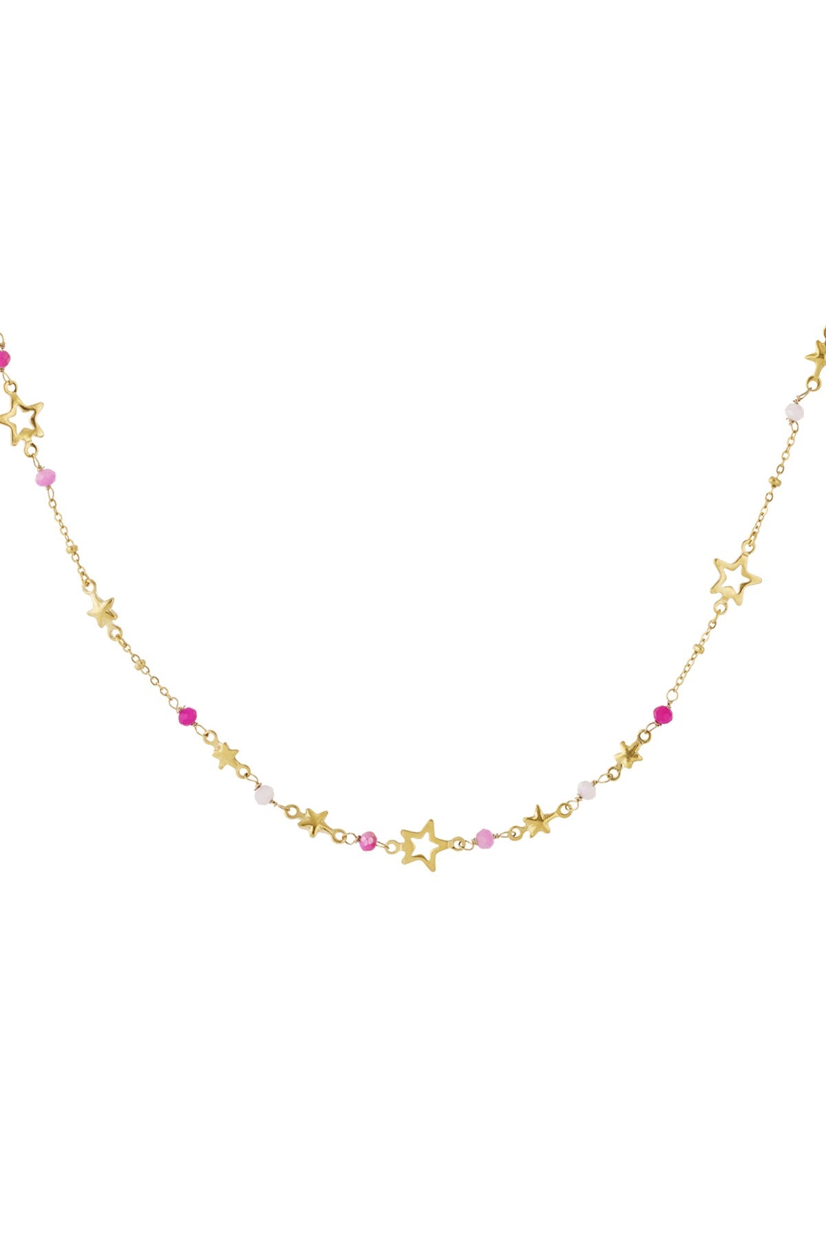 LIVAYA Halskette mit Sternmotiven und Glaselementen