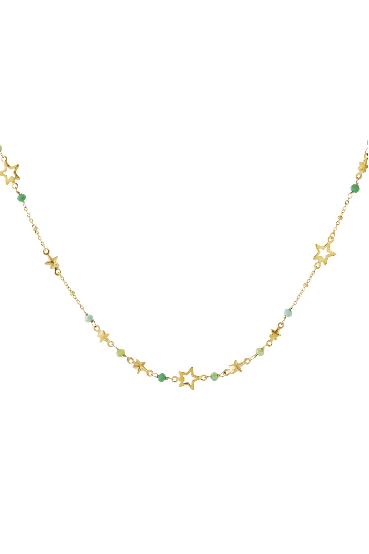 LIVAYA Halskette mit Sternmotiven und Glaselementen