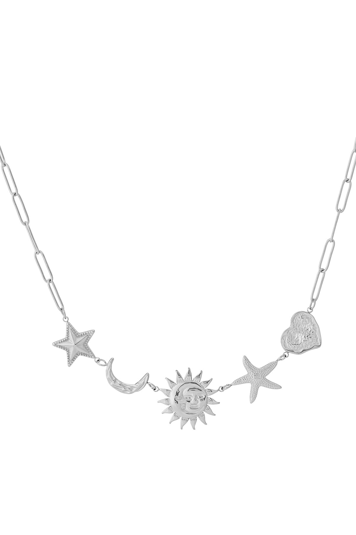 LIVAYA Anhängerkette mit Sonne, Mond und Sternen