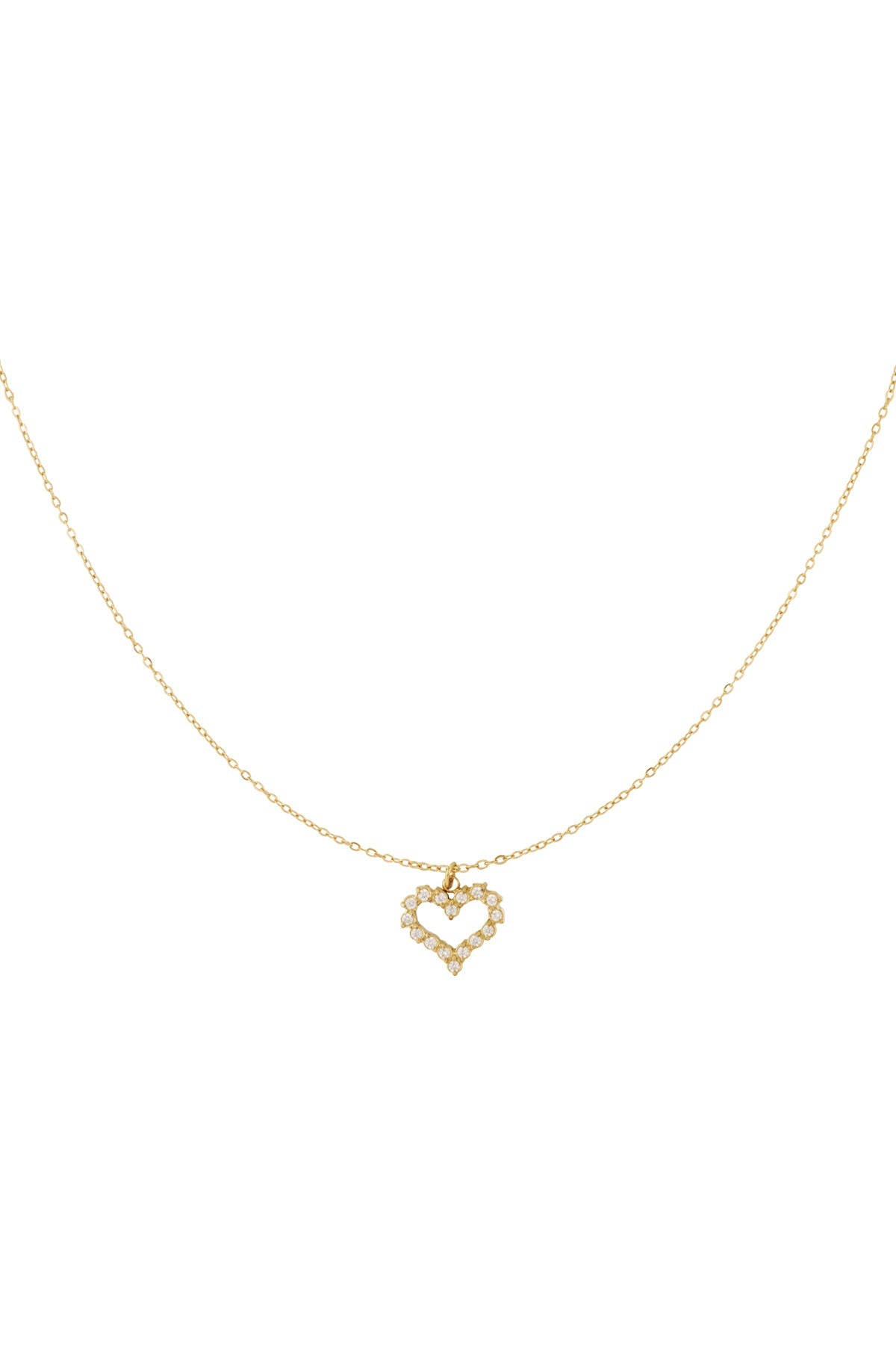 LIVAYA Anhängerkette mit Strass-Herz