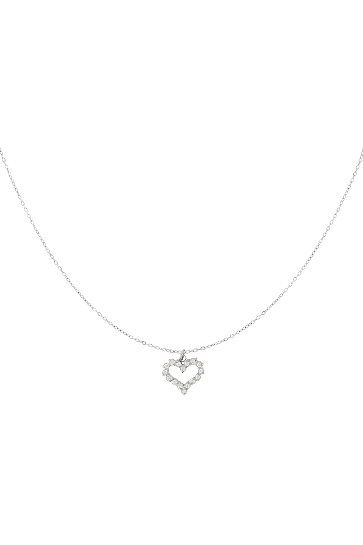 LIVAYA Anhängerkette mit Strass-Herz