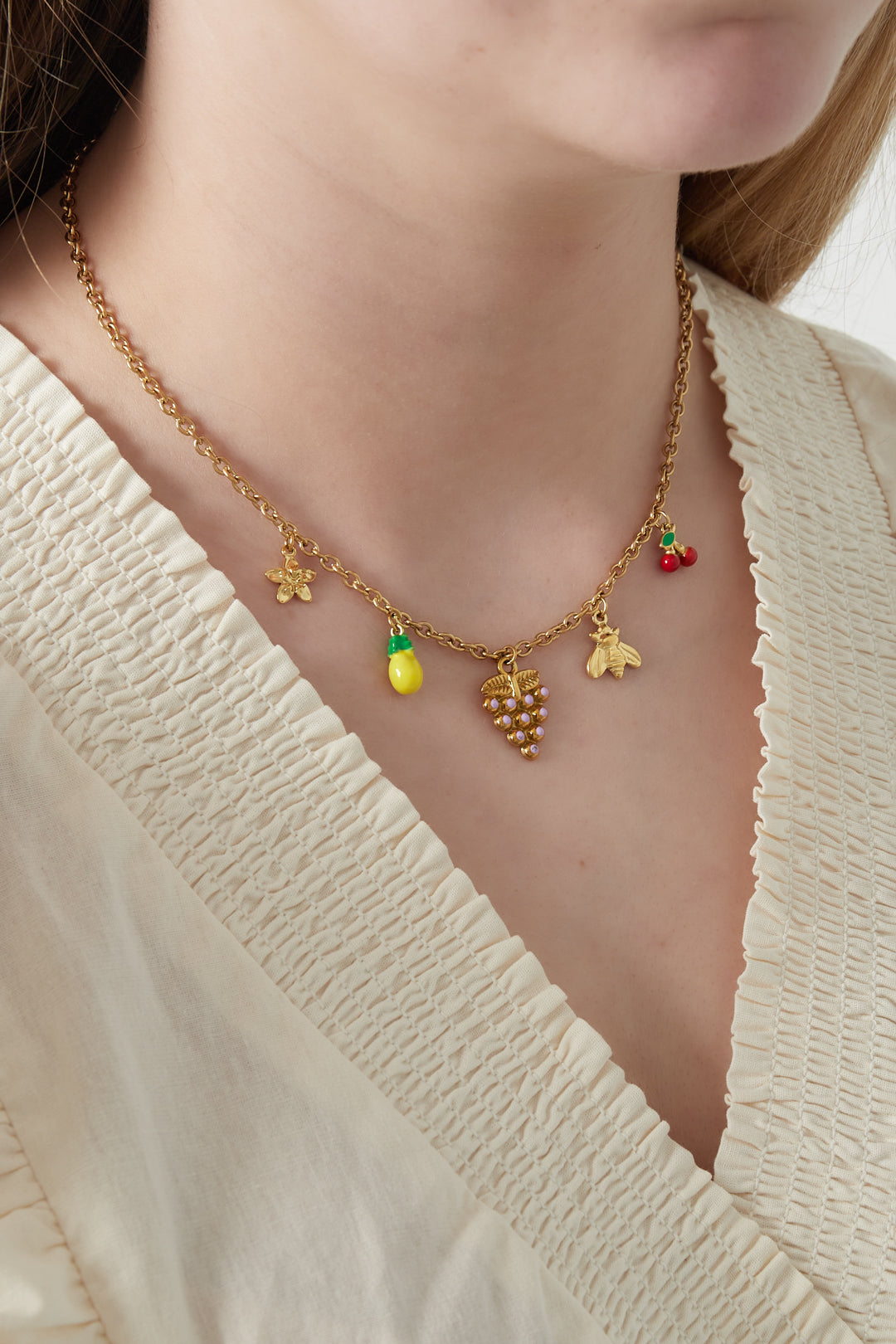 LIVAYA Anhängerkette mit fruchtigen Charms