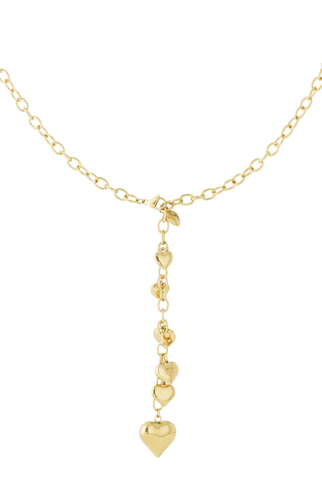 LIVAYA Anhängerkette mit Herzanhänger und Herzdetails