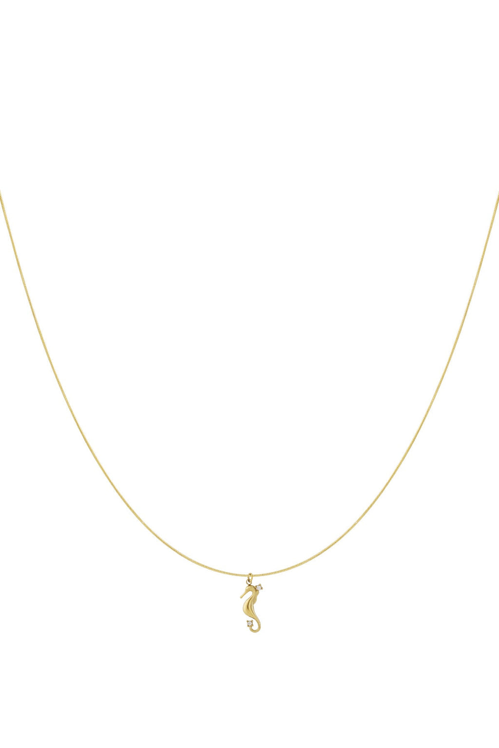 LIVAYA Anhängerkette mit Seepferdchen-Anhänger und Strass