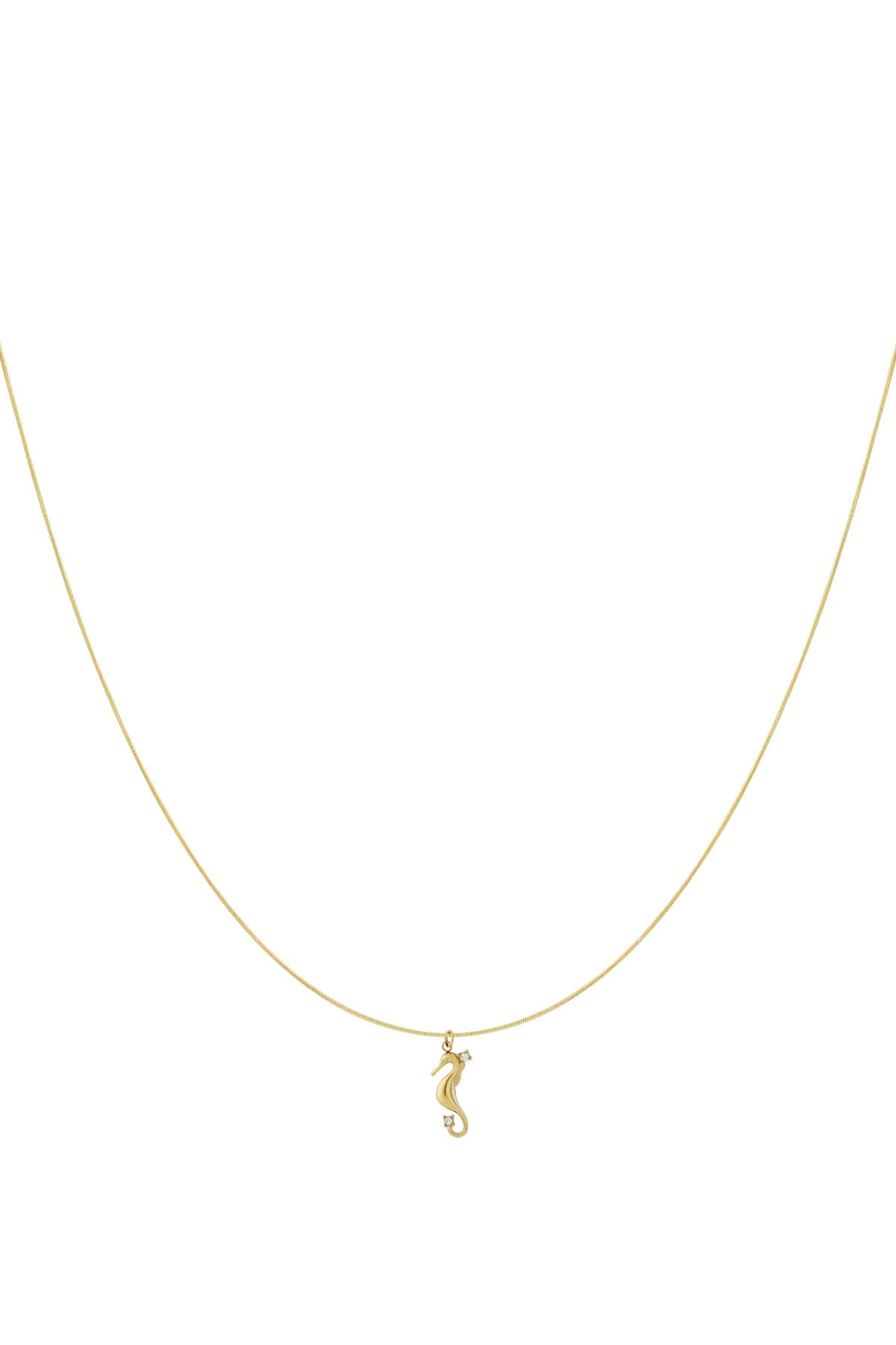 LIVAYA Anhängerkette mit Seepferdchen-Anhänger und Strass