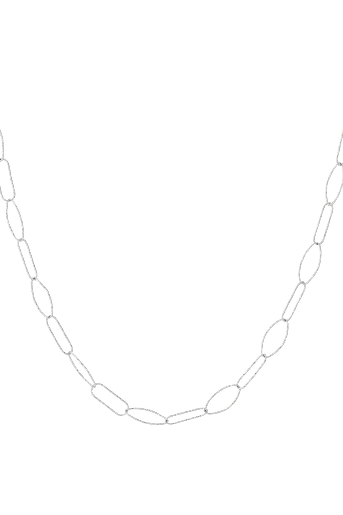 LIVAYA Gliederkette aus Edelstahl mit länglichen ovalen Gliedern