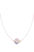 LIVAYA Anhängerkette mit Muschelmotiv und geflochtenem Band
