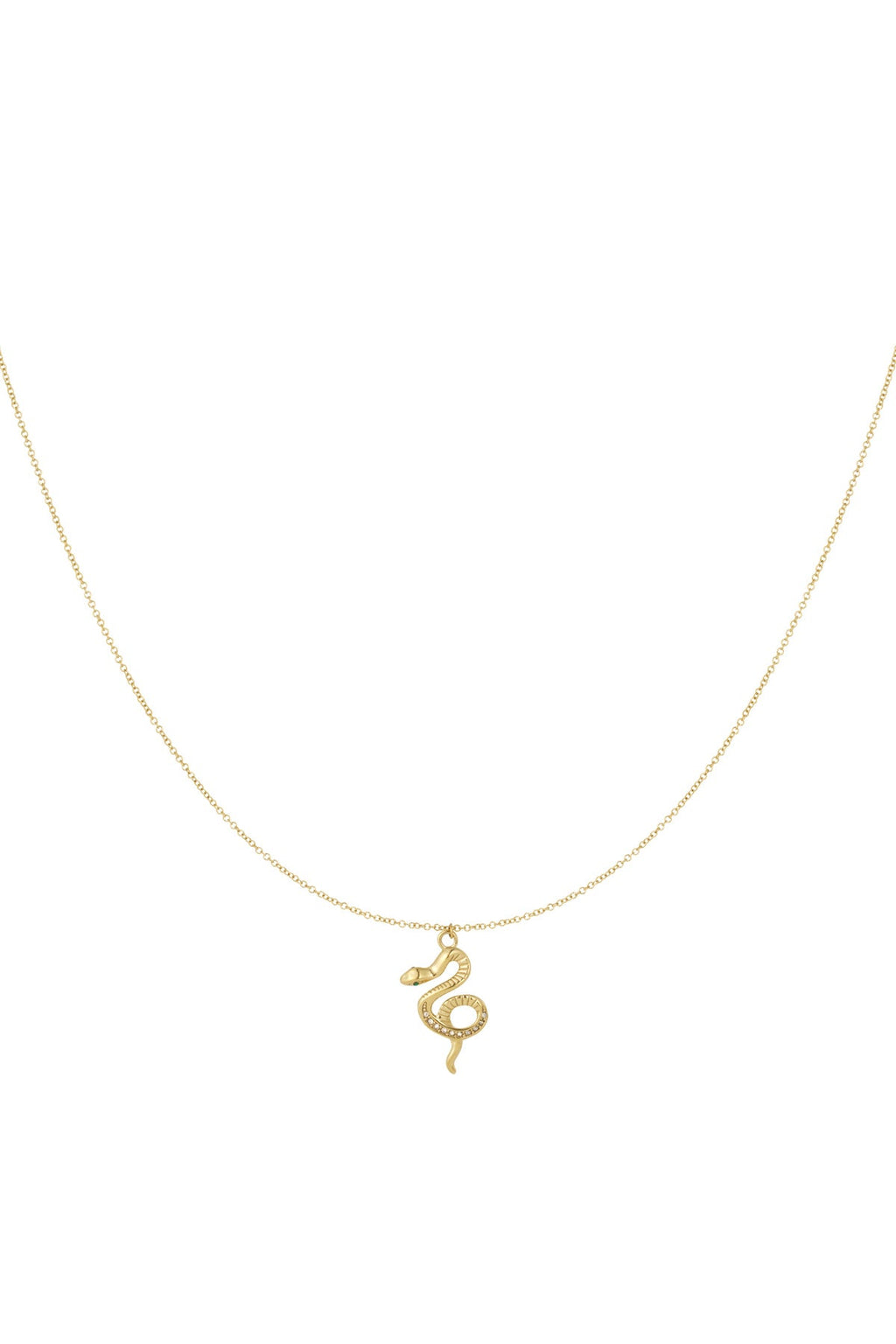 LIVAYA Anhängerkette mit Schlangenmotiv und Strass