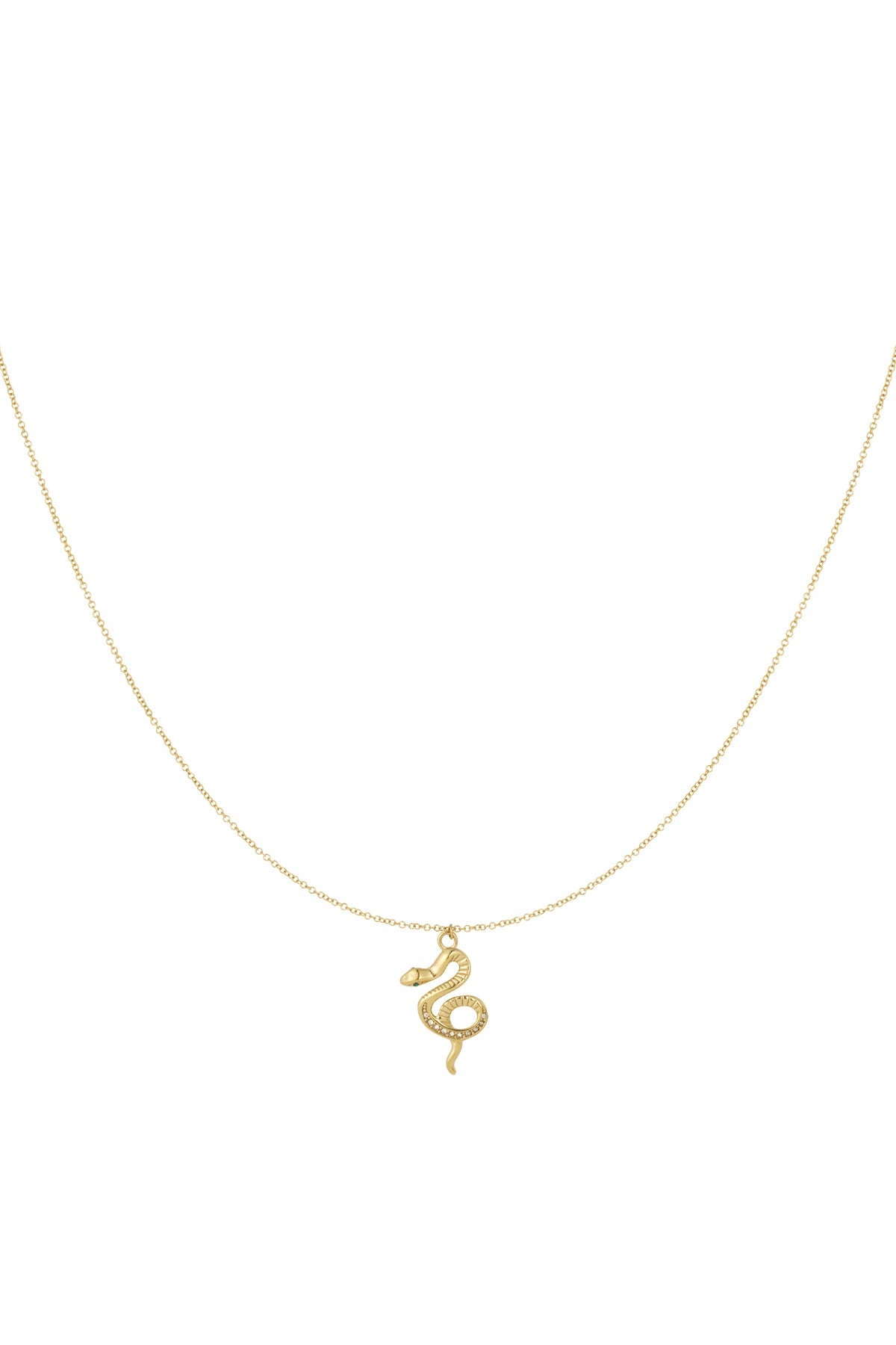 LIVAYA Anhängerkette mit Schlangenmotiv und Strass