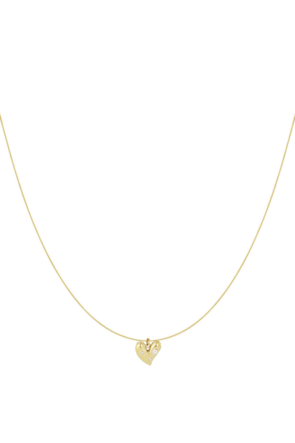 LIVAYA Anhängerkette mit Herzanhänger und Strass