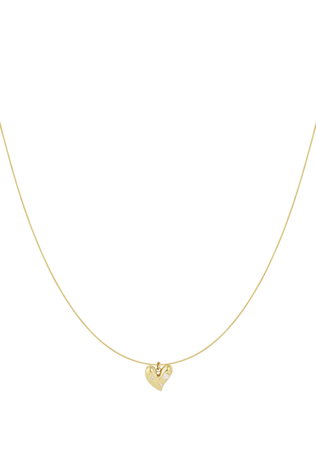 LIVAYA Anhängerkette mit Herzanhänger und Strass