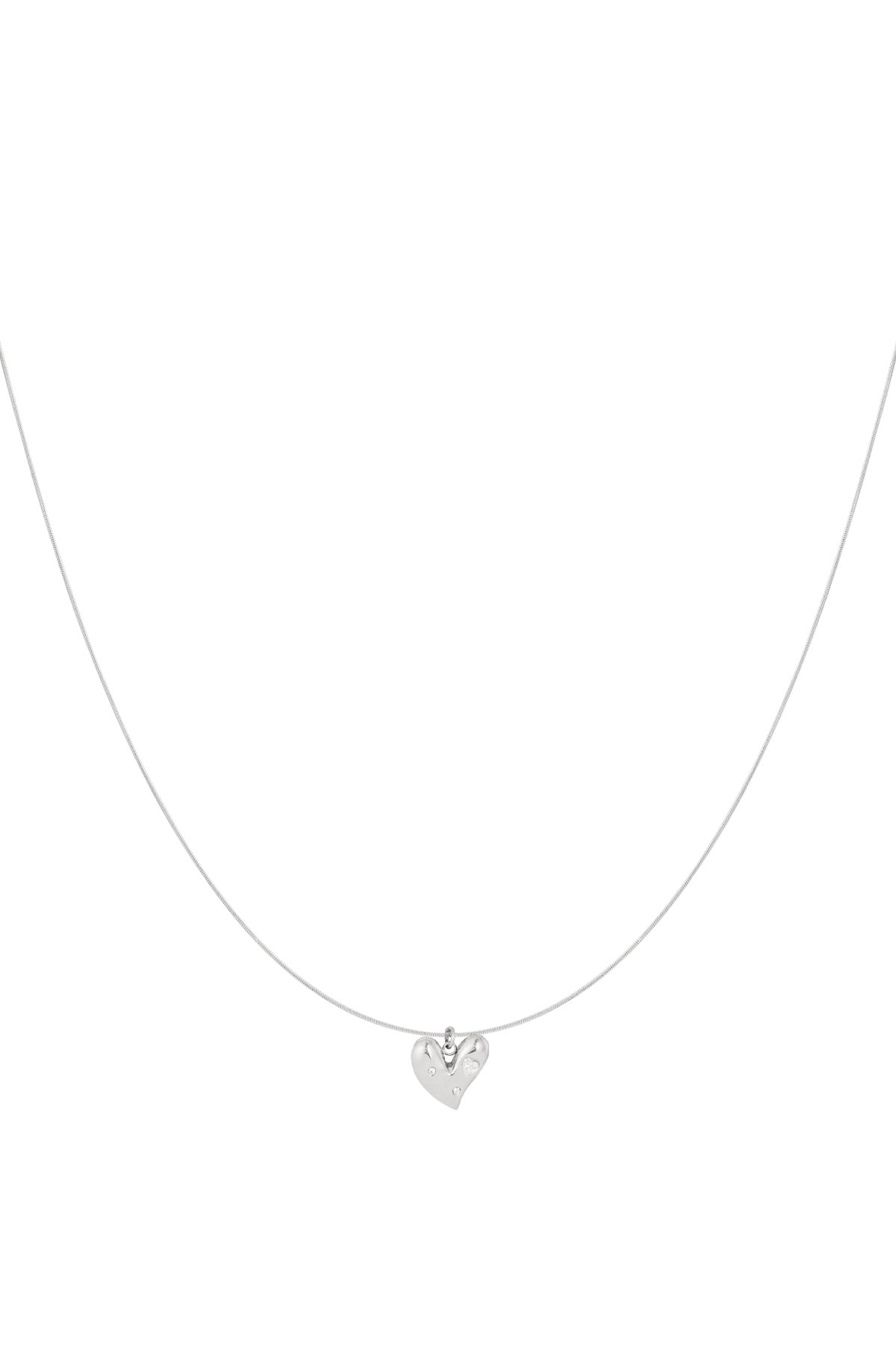 LIVAYA Anhängerkette mit Herzanhänger und Strass