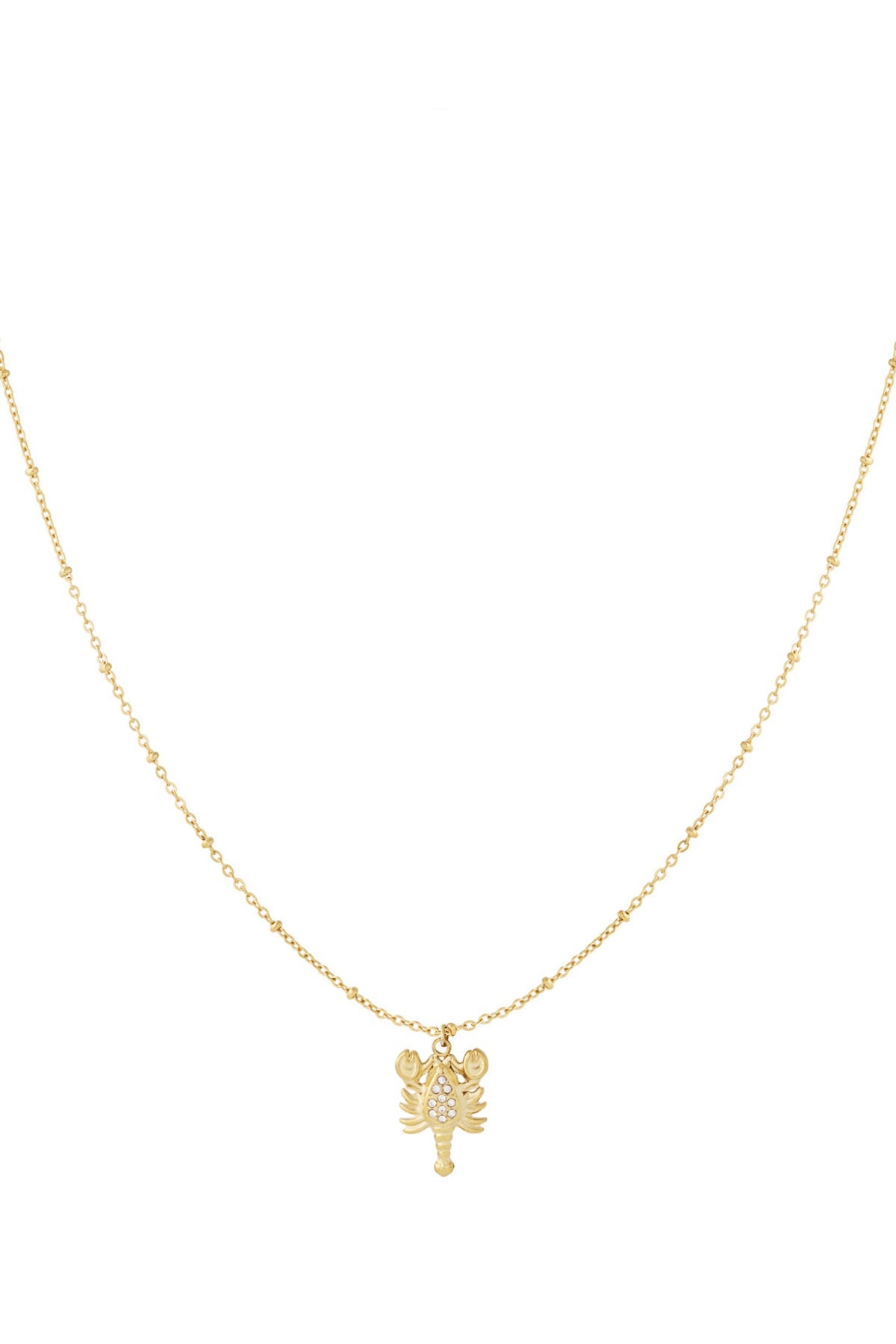 LIVAYA Anhängerkette mit Skorpion-Anhänger und Strass