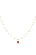 LIVAYA Anhängerkette mit Tulpenanhänger aus Edelstahl und Emaille