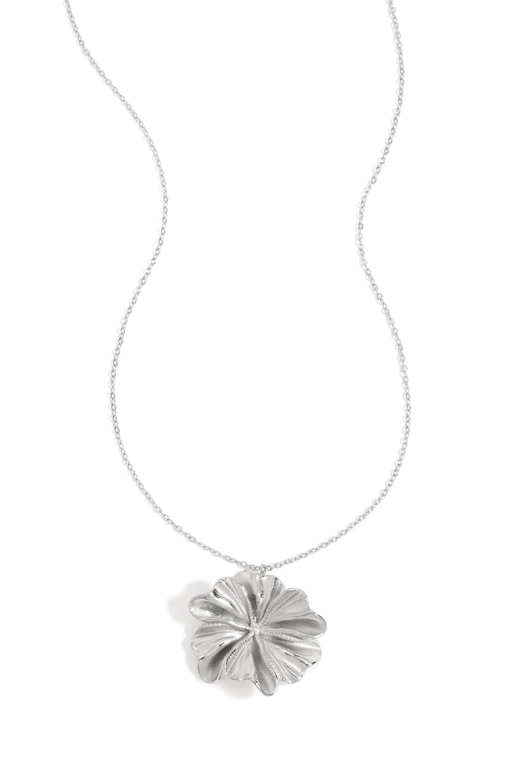 LIVAYA Anhängerkette mit Blumenanhänger aus Edelstahl
