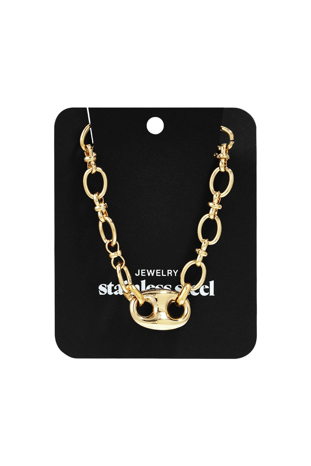 LIVAYA Gliederkette aus Edelstahl mit Knopfdetail