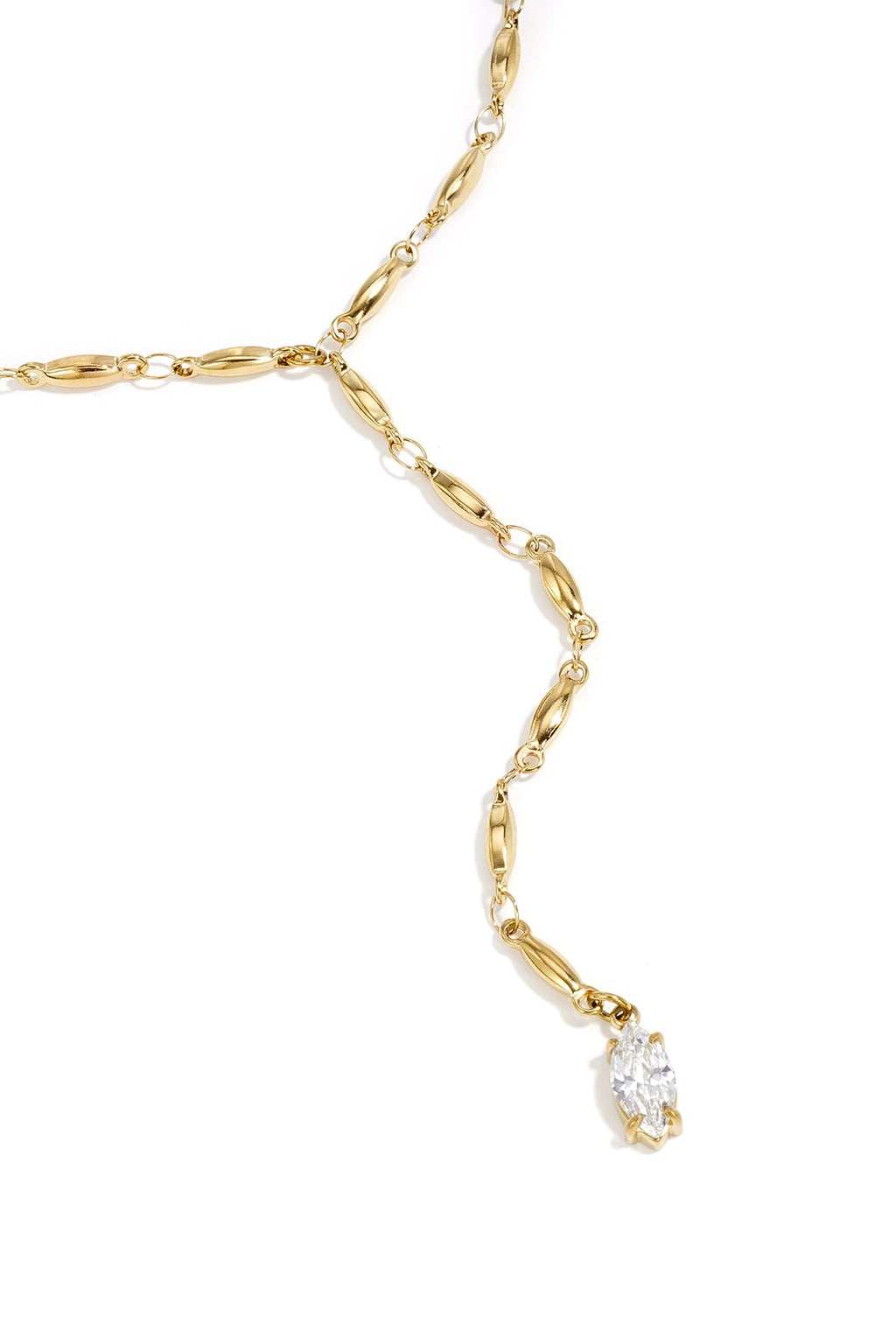 LIVAYA Anhängerkette aus Edelstahl mit hängendem Strass-Anhänger
