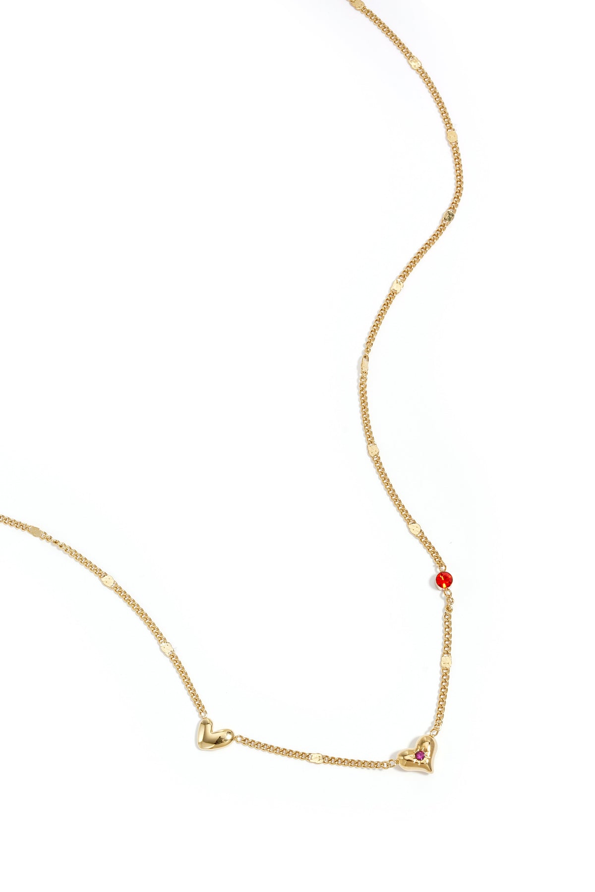 LIVAYA Anhängerkette mit Herzmotiven und Strass