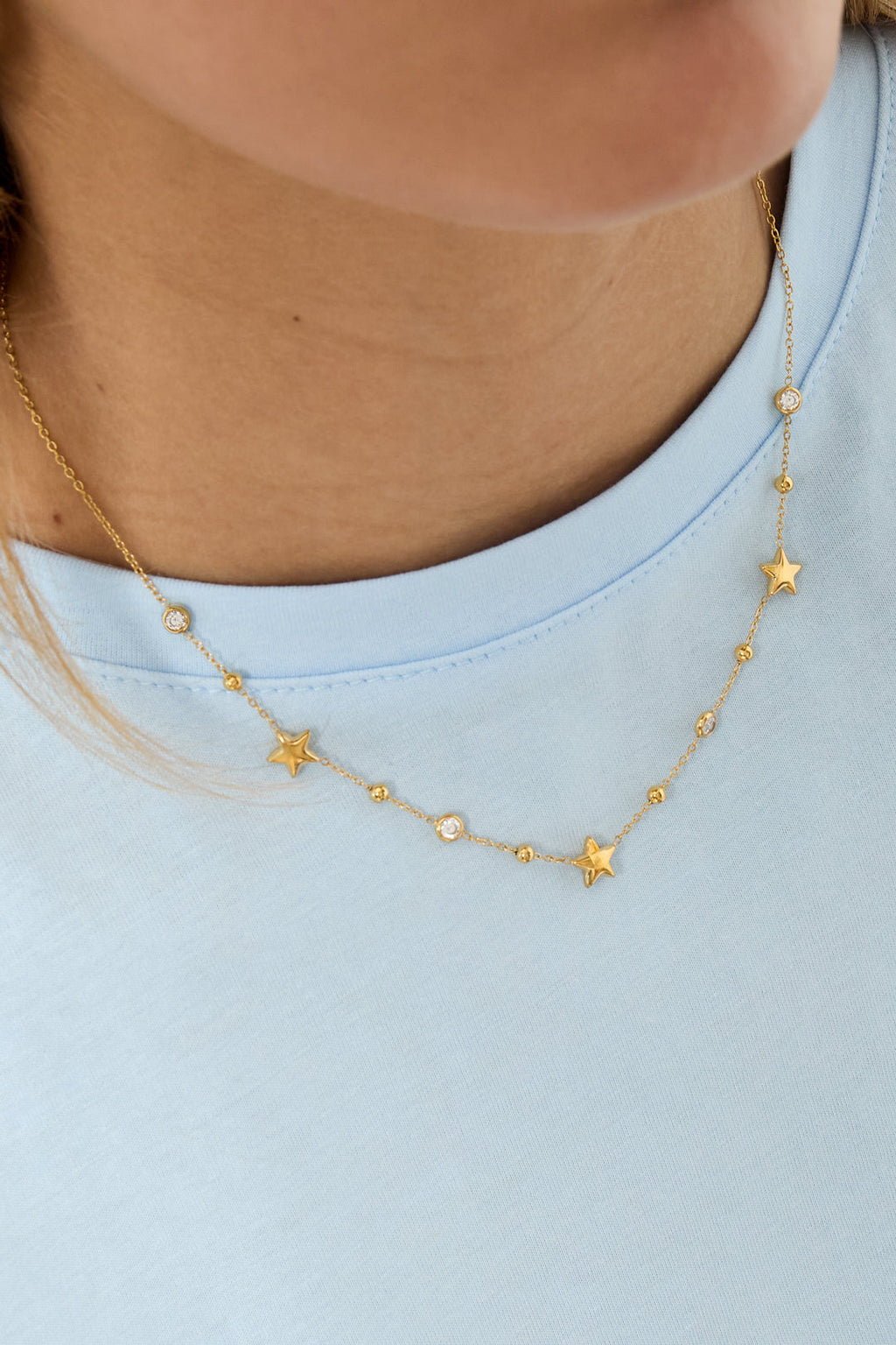 LIVAYA Gliederkette mit Sternen und Strassdetails