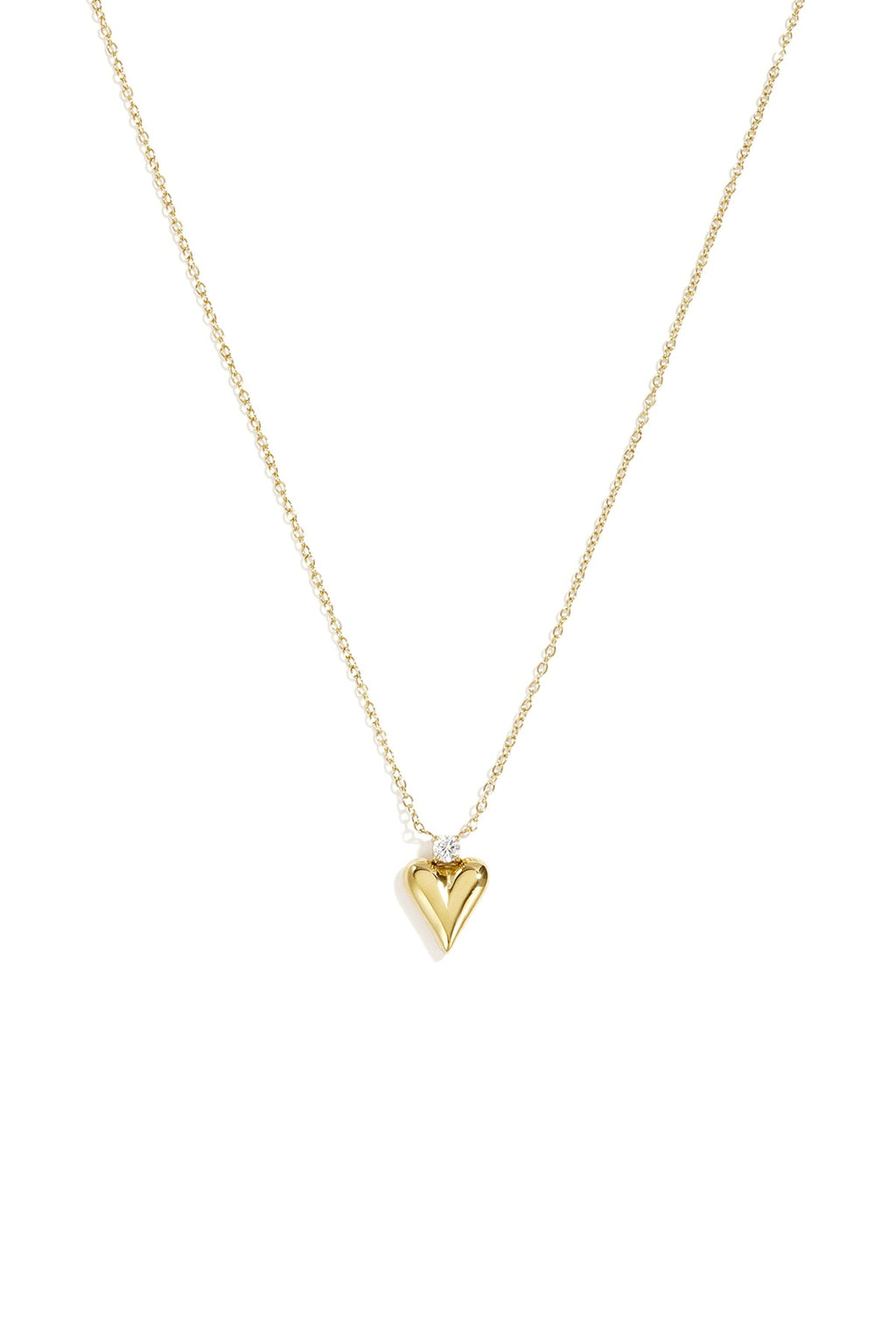 LIVAYA Anhängerkette aus Edelstahl mit Herzanhänger und Strass
