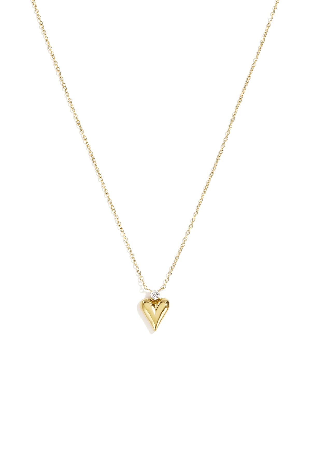 LIVAYA Anhängerkette aus Edelstahl mit Herzanhänger und Strass